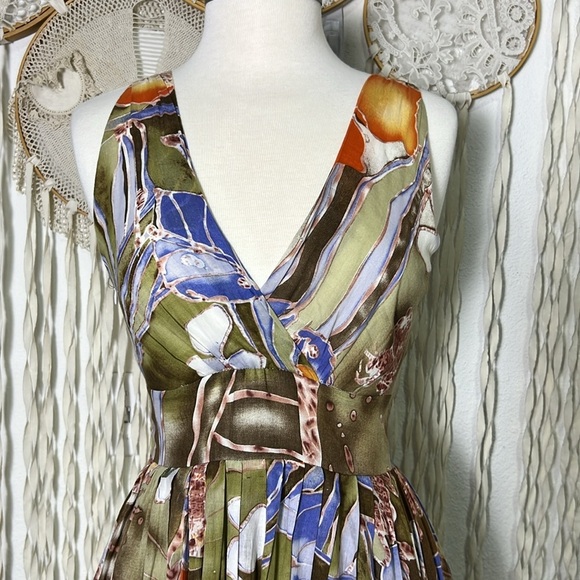 Anthropologie | Aryeh Sleevel Fit N Flare Midi Length Dress Size Small - Picture 2 of 10